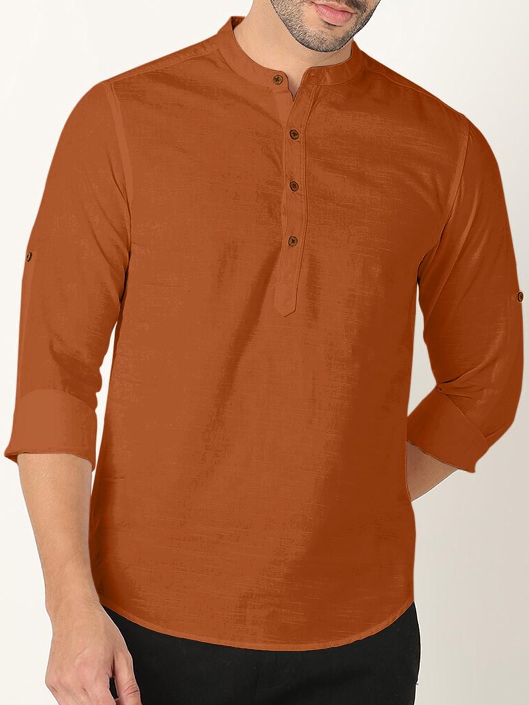 Fifth U Men Brown Kurta-picture-20