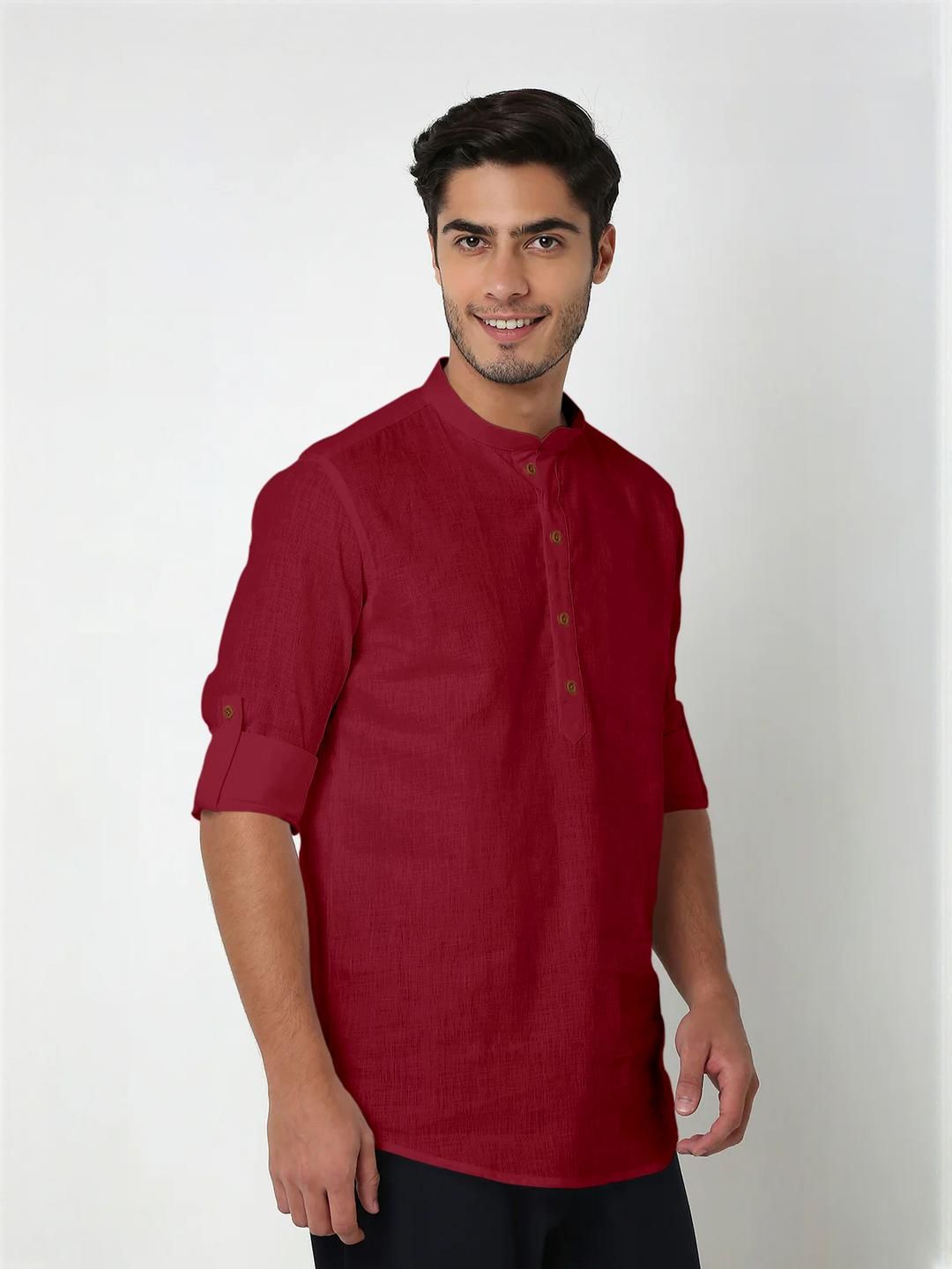 Fifth U Men Maroon Kurta-picture-30
