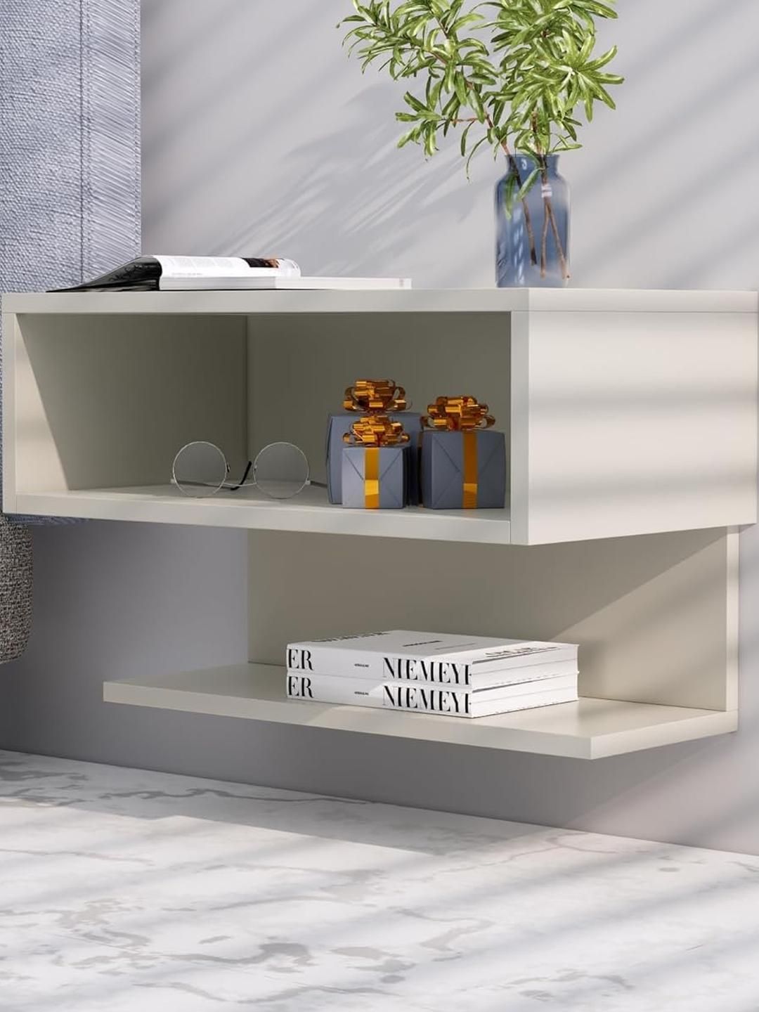 HEXA RED White Engineered Wood Bedside Table-image-37