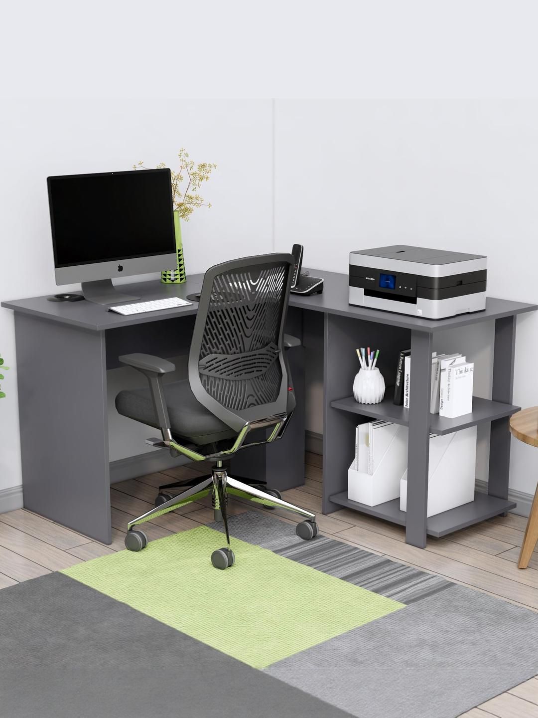 HEXA RED Grey Engineered Wood Study Table-picture-16