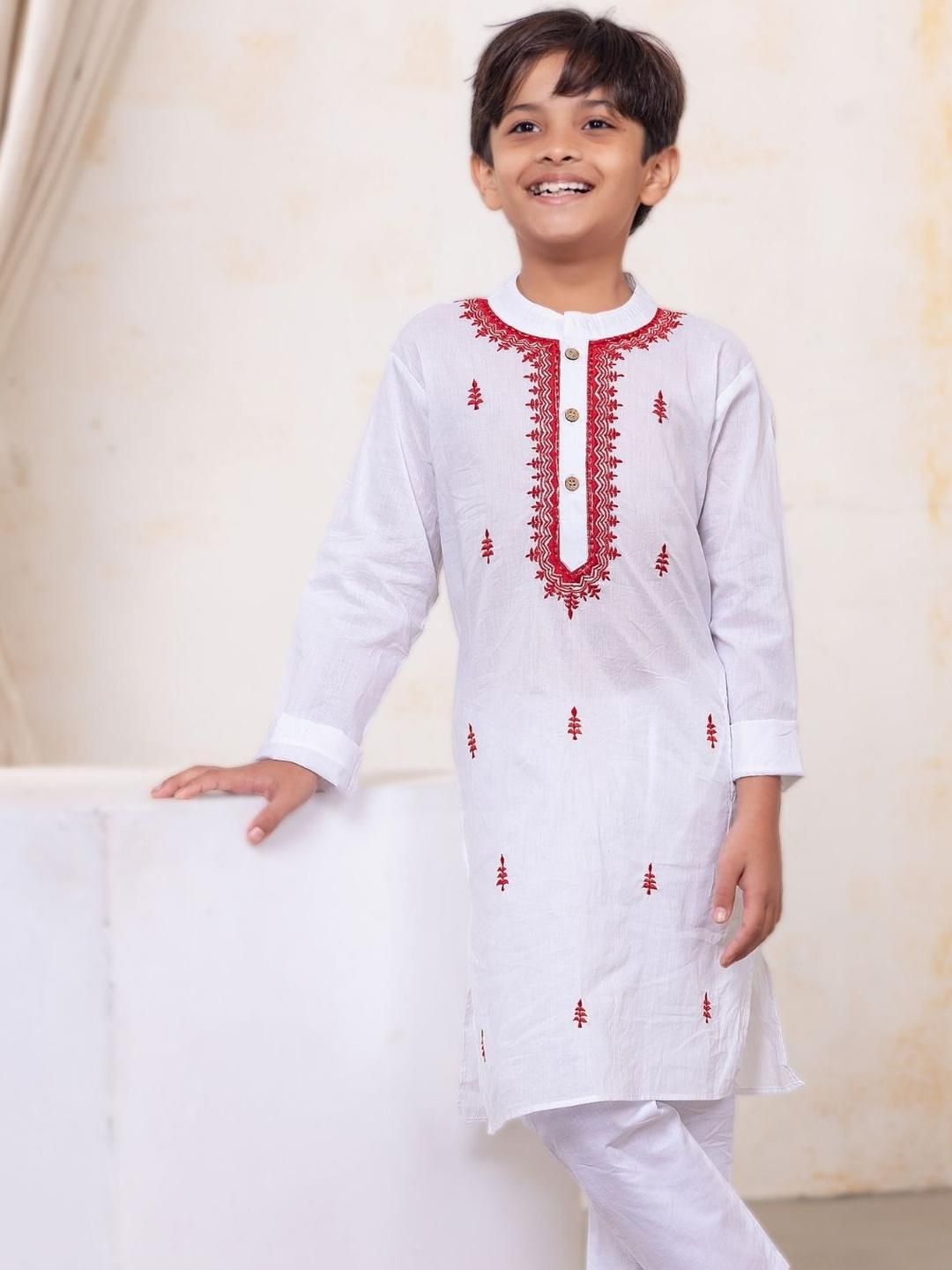 Tura Turi Boys White Kurta Sets-picture-25