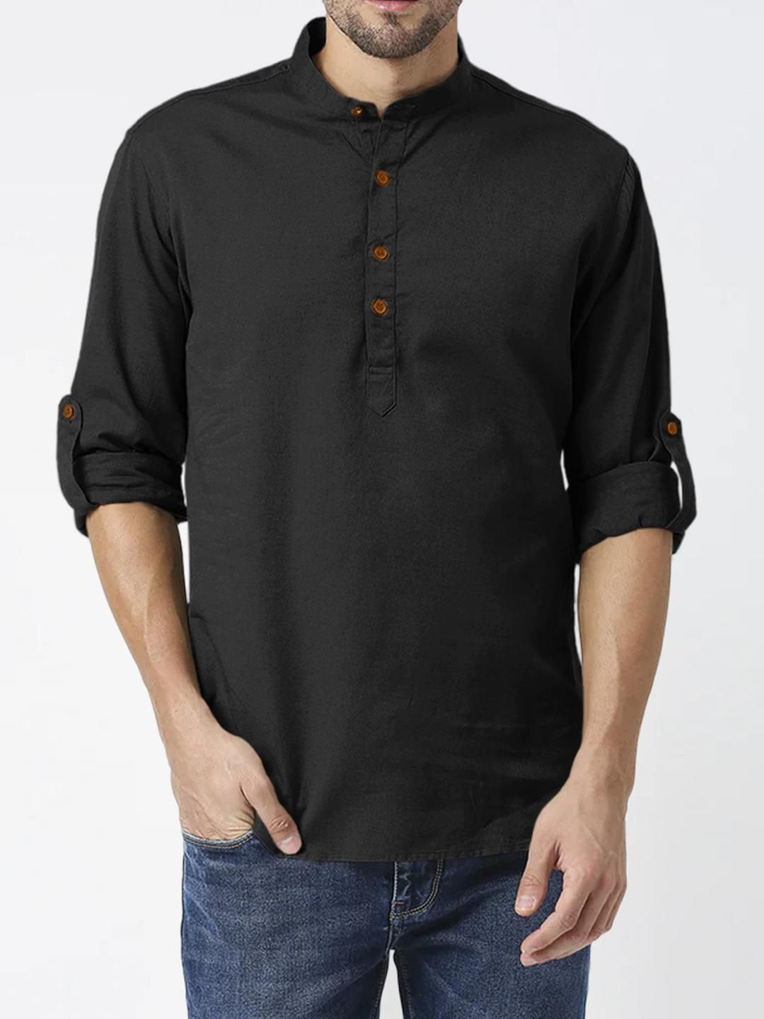 Fifth U Men Black Kurta-picture-41