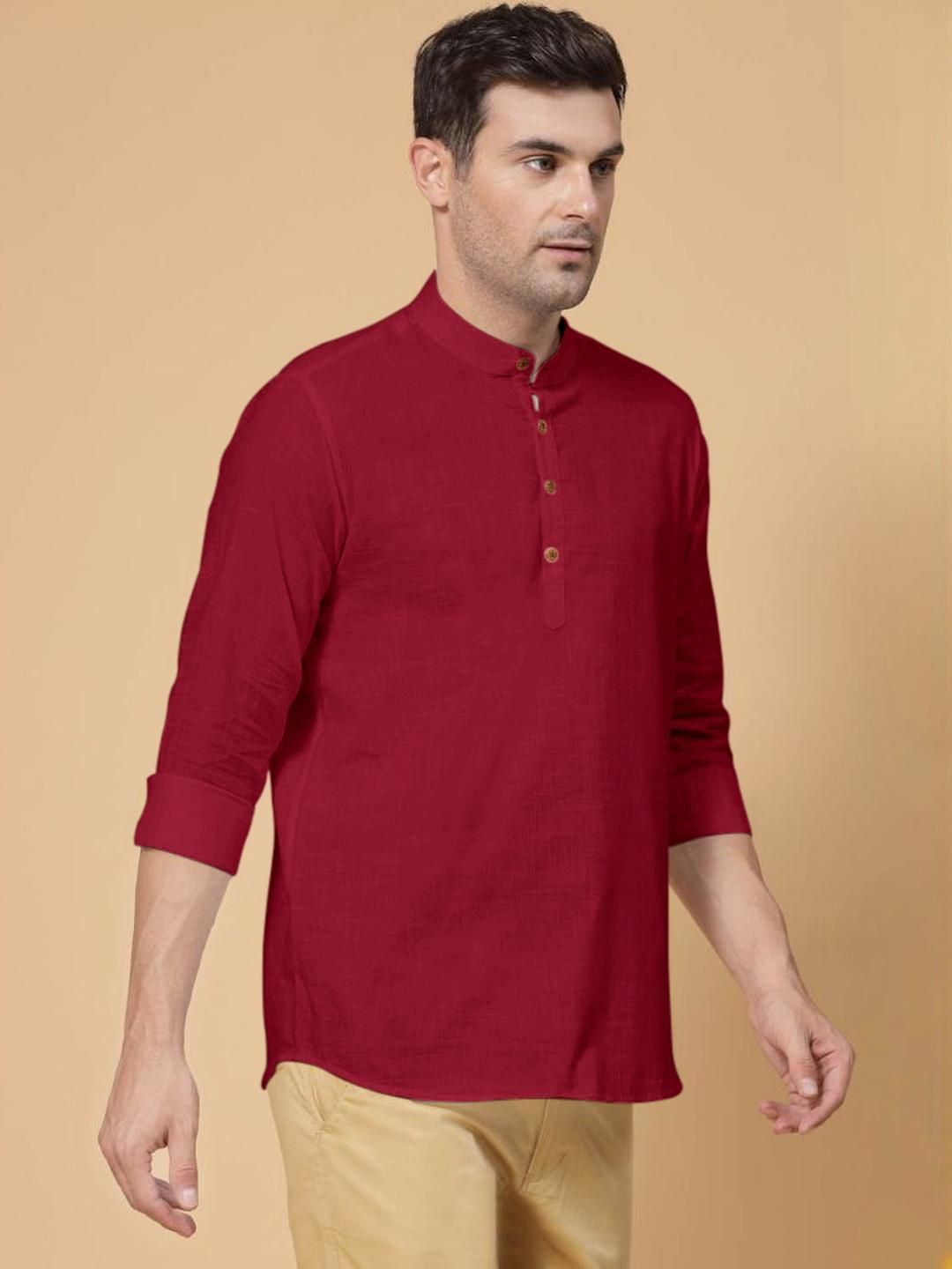 Fifth U Men Maroon Kurta-picture-15