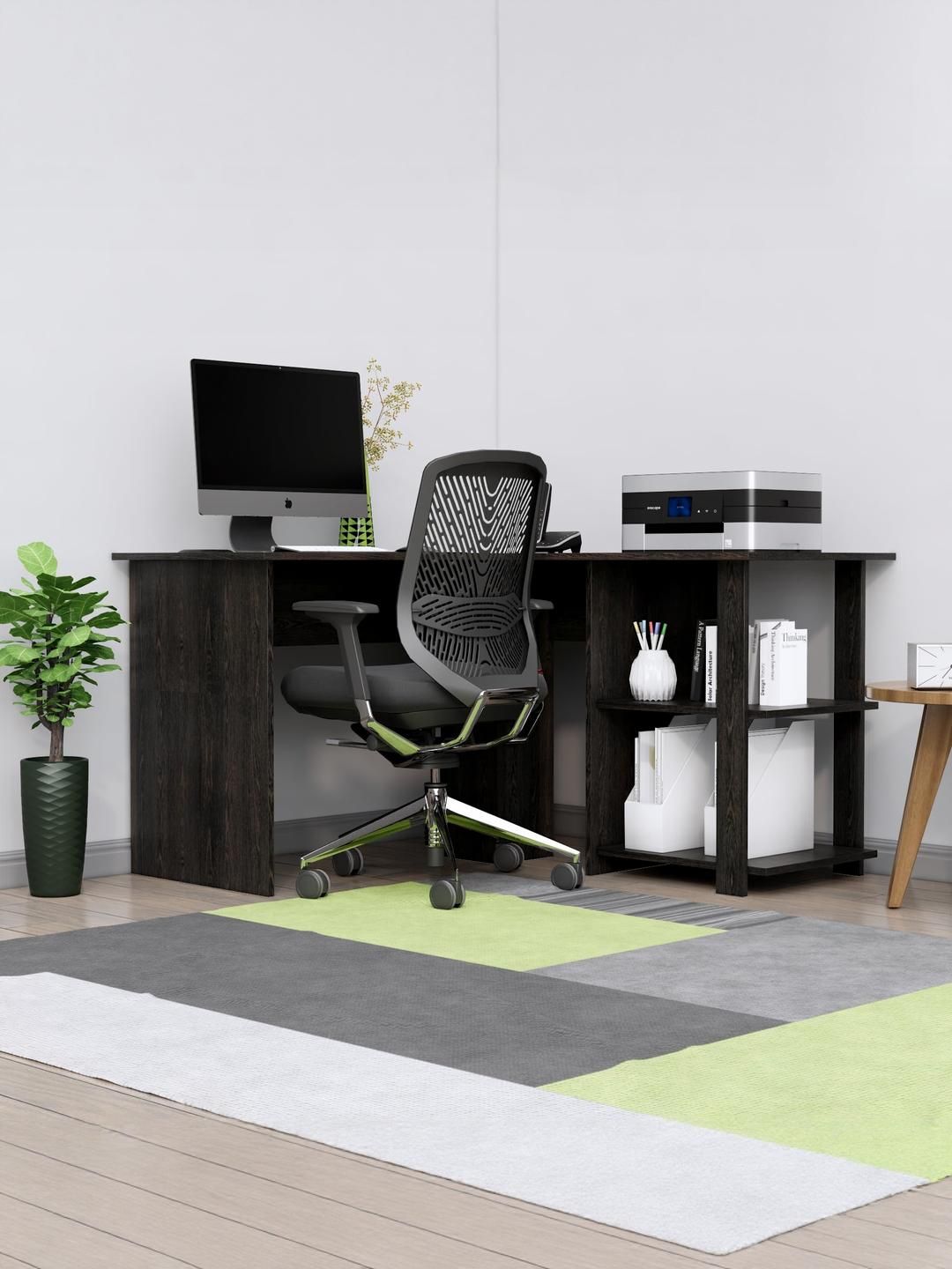 HEXA RED Brown Engineered Wood Study Table-image-9
