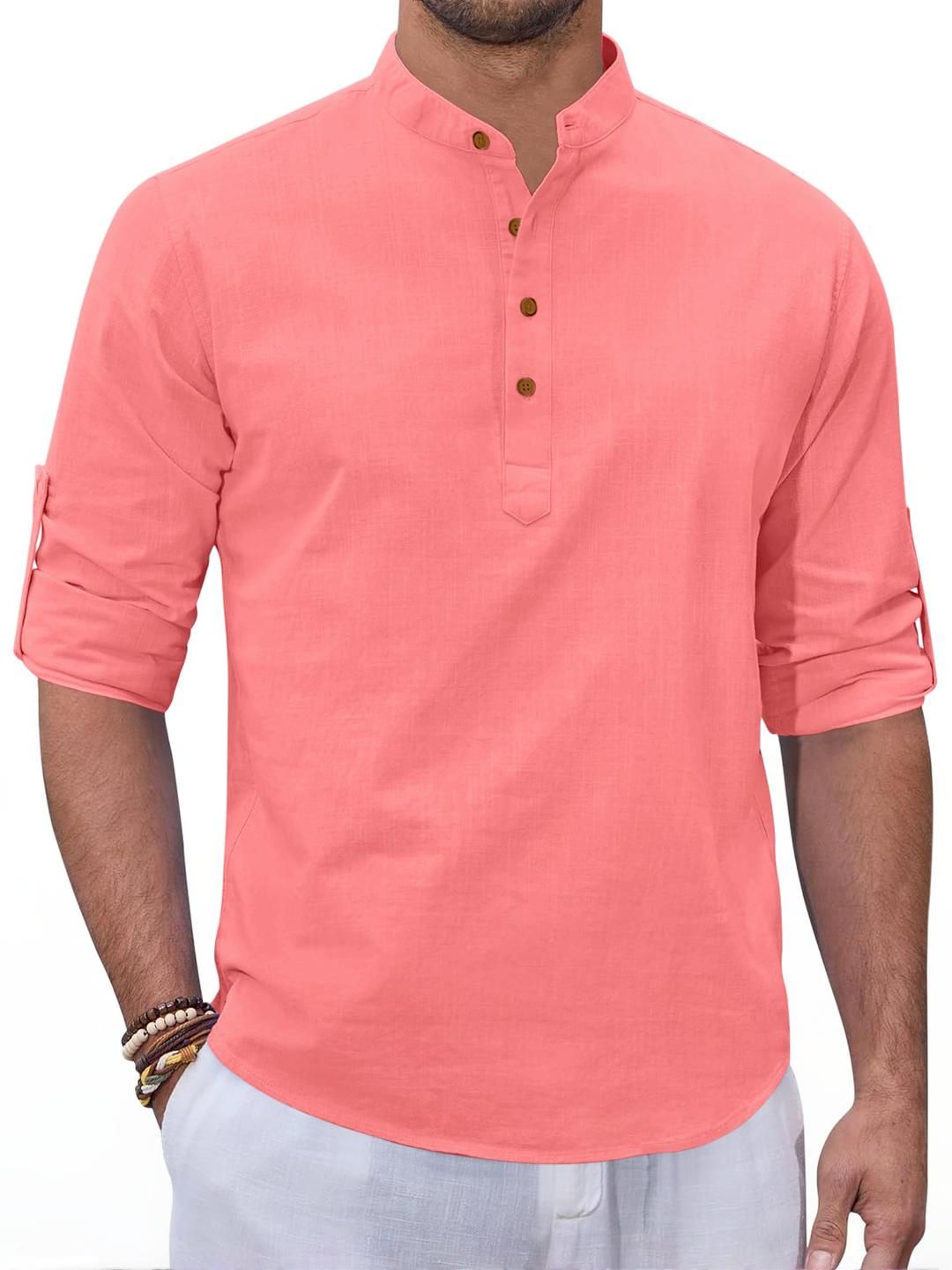 Fifth U Men Peach Kurta-picture-22