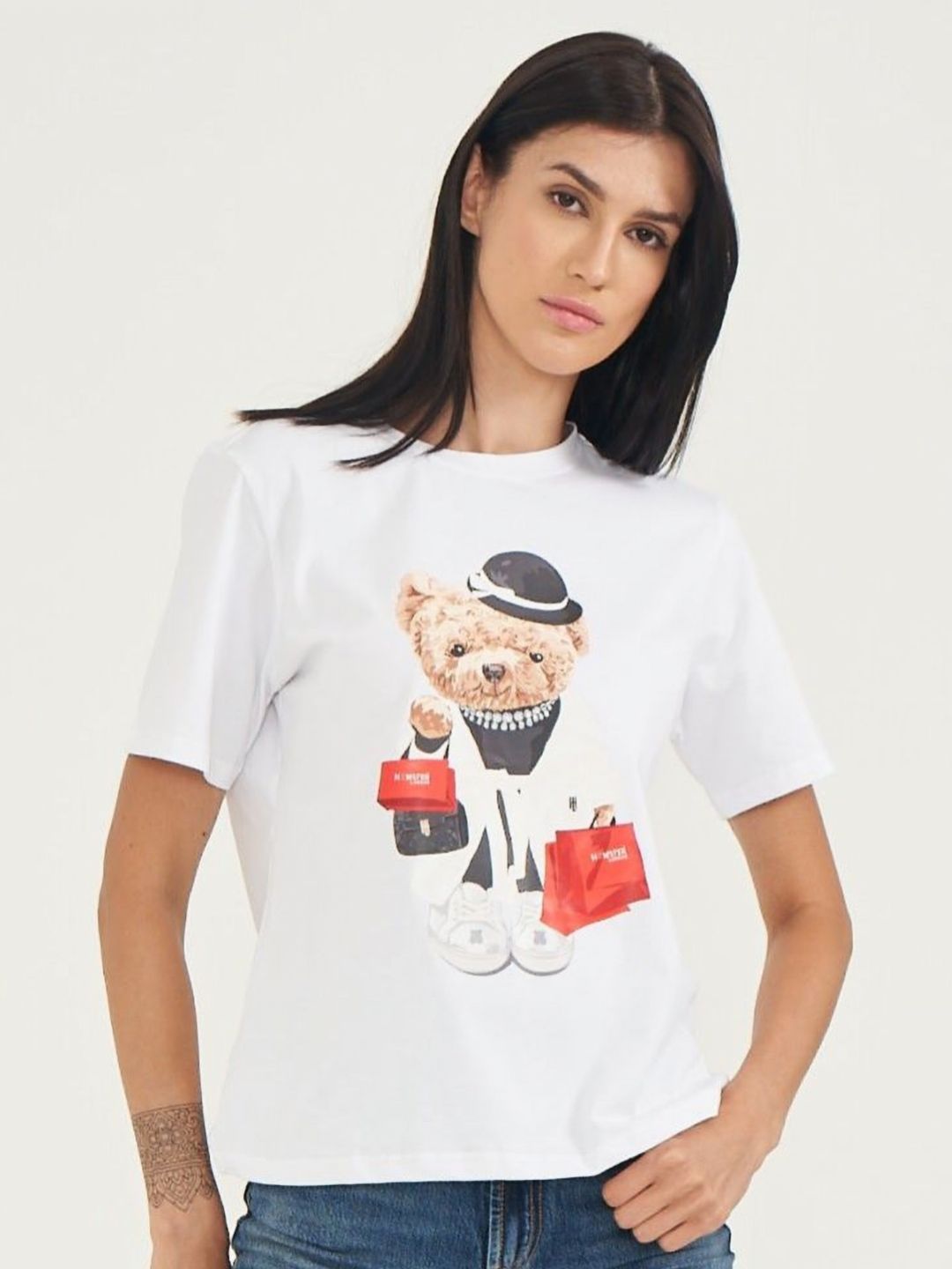 HAMSTER LONDON Graphic Printed Round Neck Pure Cotton T-shirt-picture-29