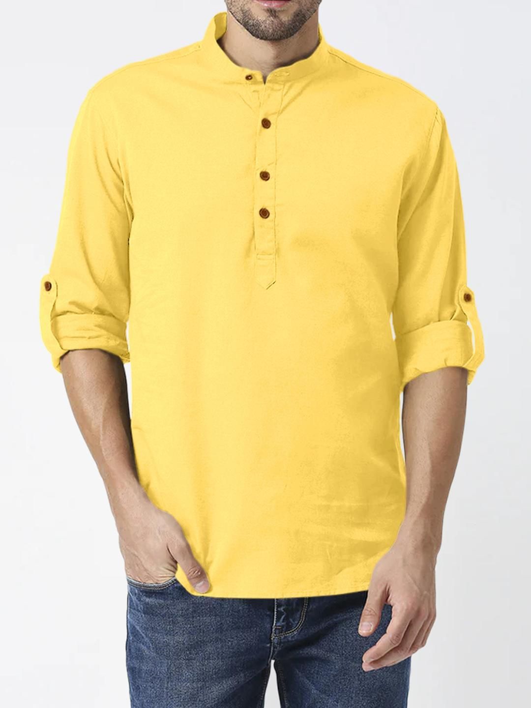 Fifth U Men Yellow Kurta-picture-24