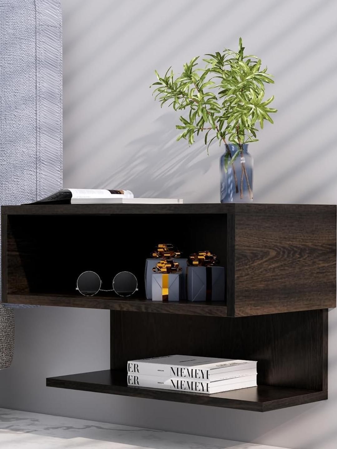 HEXA RED Brown Engineered Wood Bedside Table-image-25