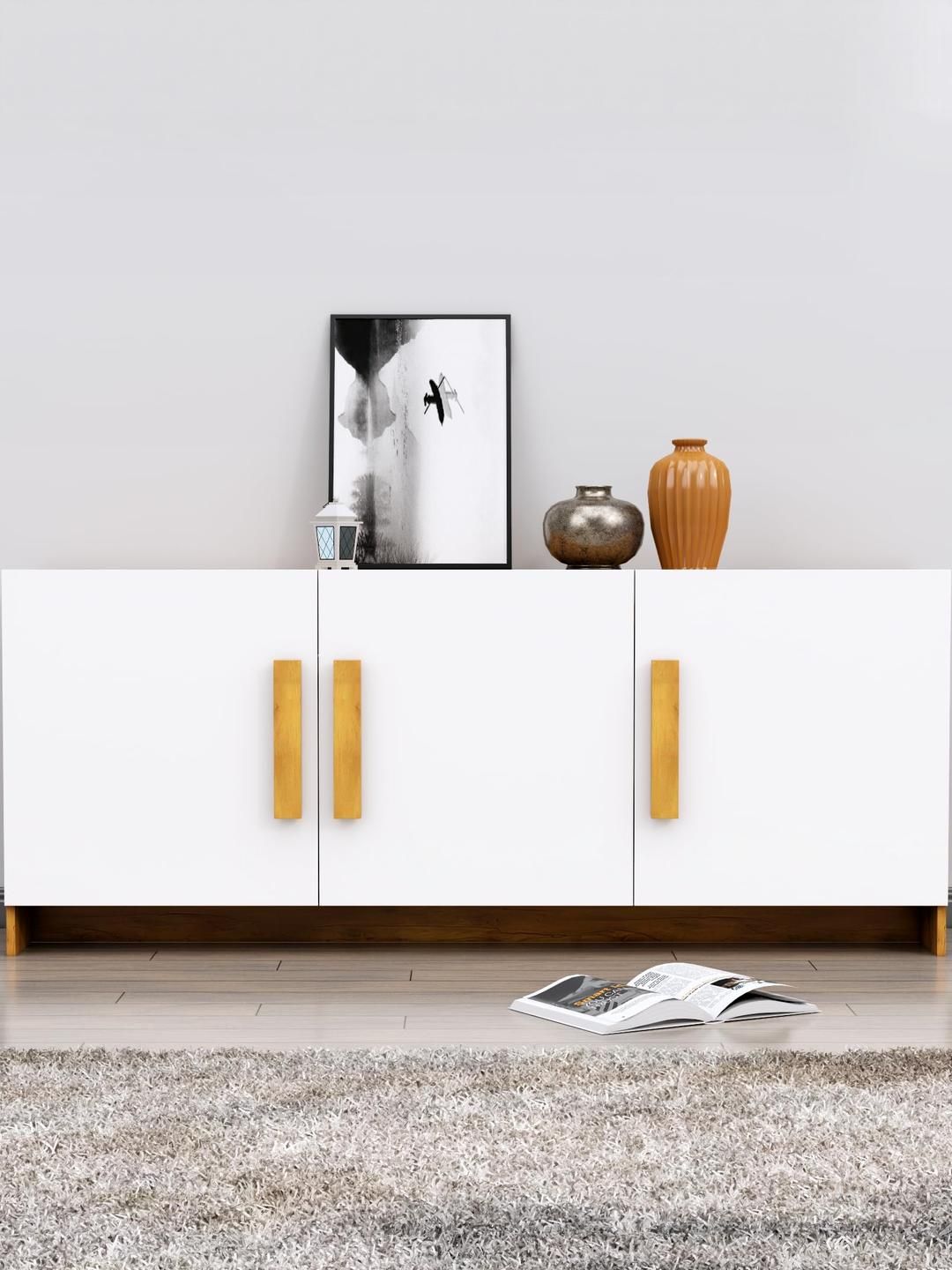 HEXA RED White Multipurpose Storage Cabinet