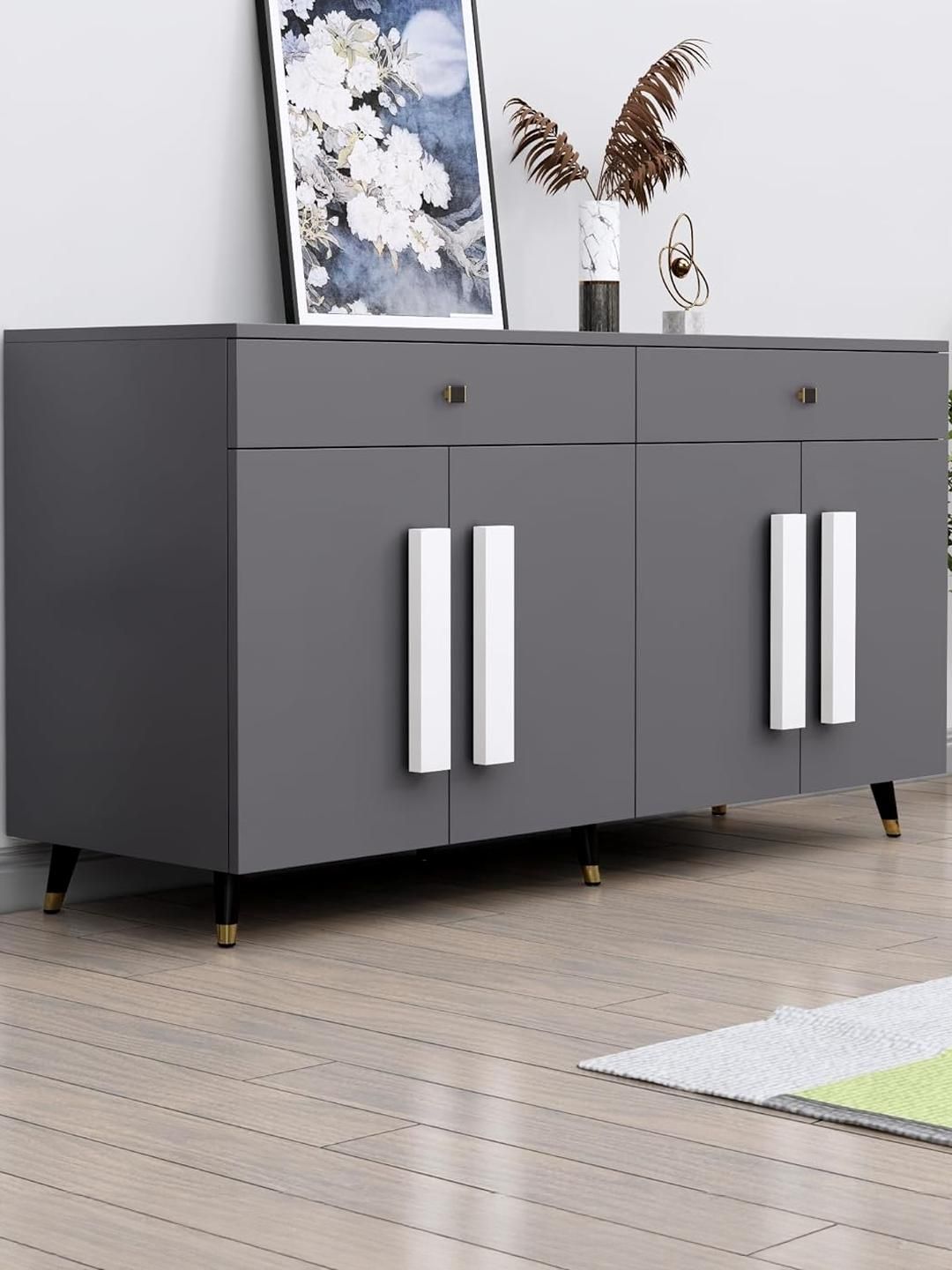 HEXA RED Grey Multipurpose Storage Cabinet