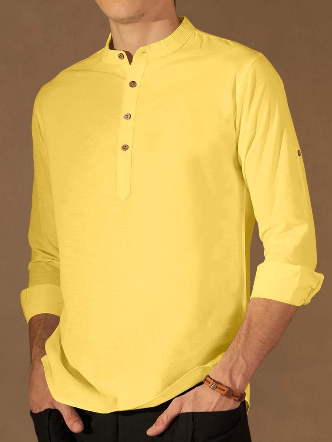 Fifth U Men Yellow Kurta-picture-23