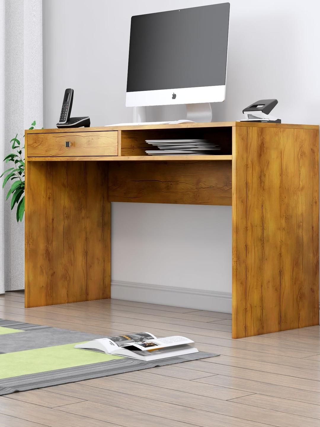 HEXA RED Beige Engineered Wood Study Table-picture-24