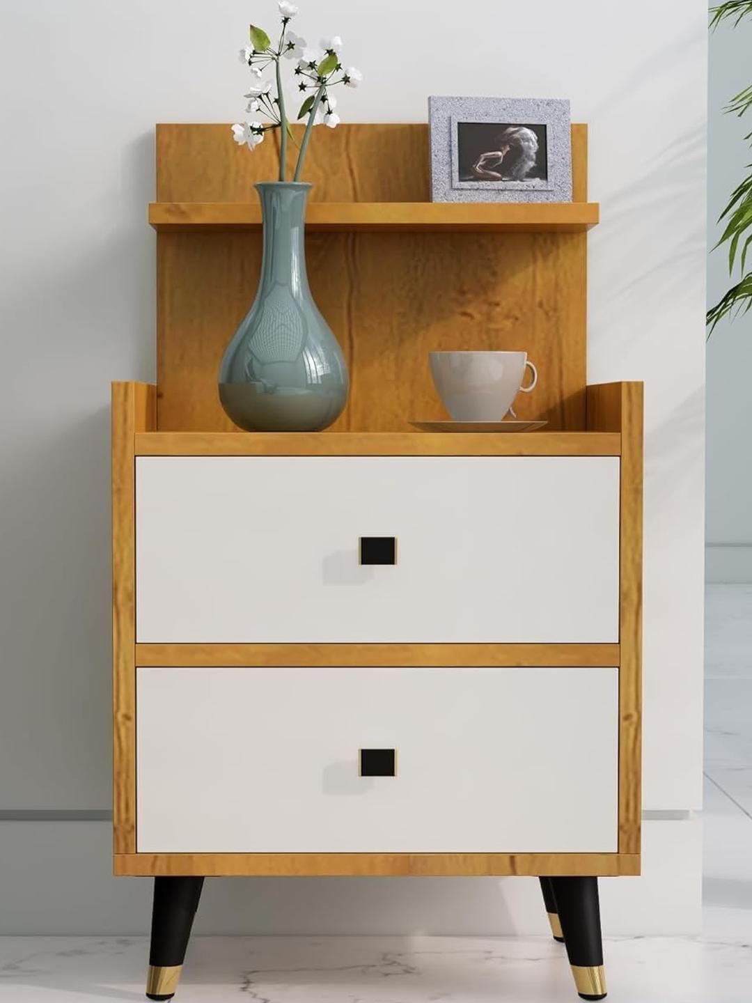 HEXA RED Multi Engineered Wood Bedside Table