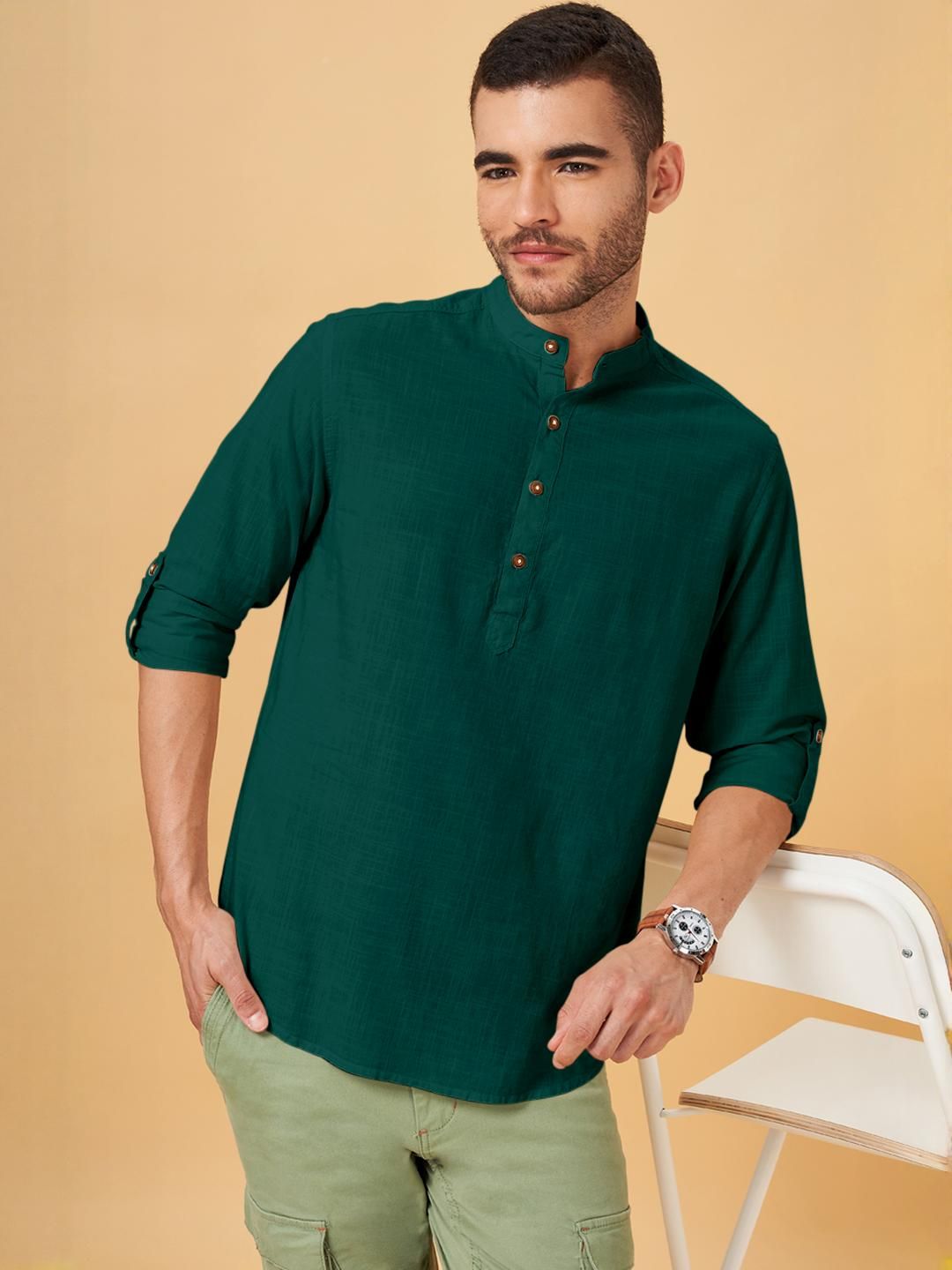Fifth U Men Green Kurta-picture-37