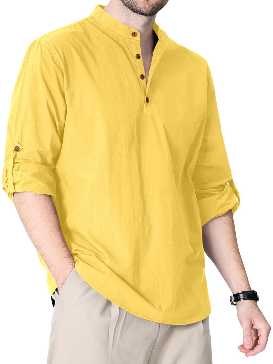 Fifth U Men Yellow Kurta-picture-29
