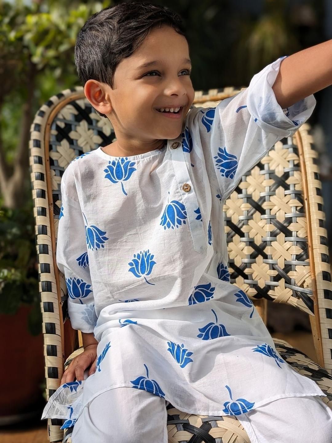Tura Turi Boys Blue Kurta Sets-picture-20