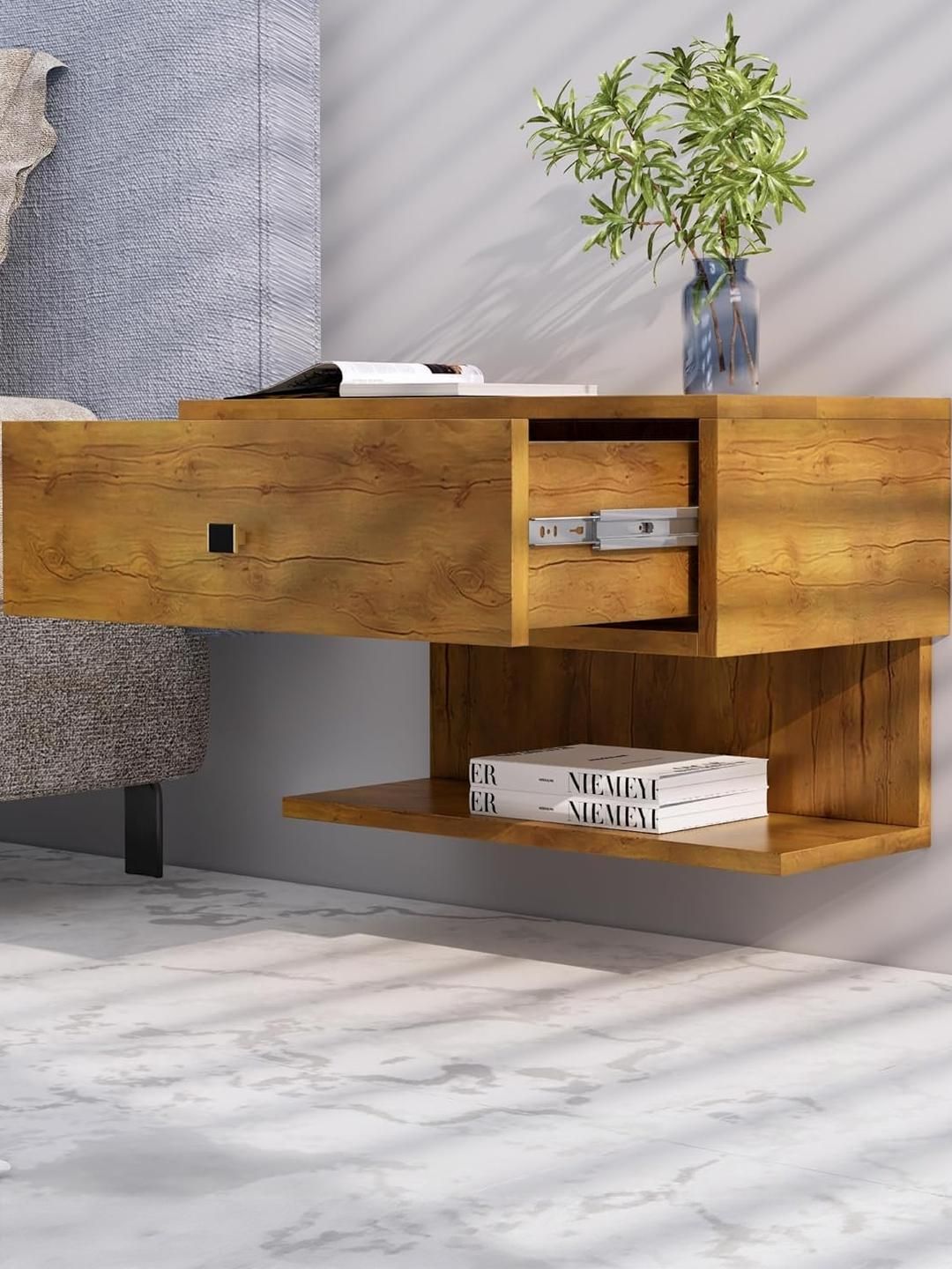 HEXA RED Beige Engineered Wood Bedside Table-picture-16