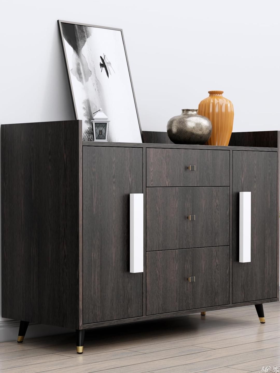 HEXA RED Flower Wenge Multipurpose Storage Cabinet