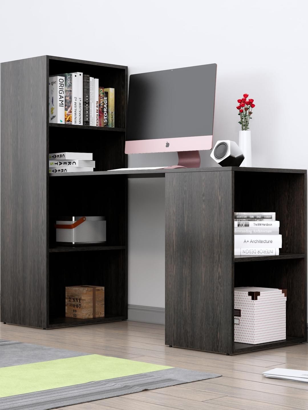 HEXA RED Brown Engineered Wood Study Table-picture-50