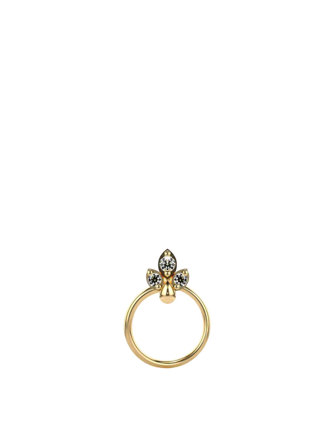 VALANOVA Women 18 Kt Gold Lab Grown Regular Nosepin Diamond-picture-12