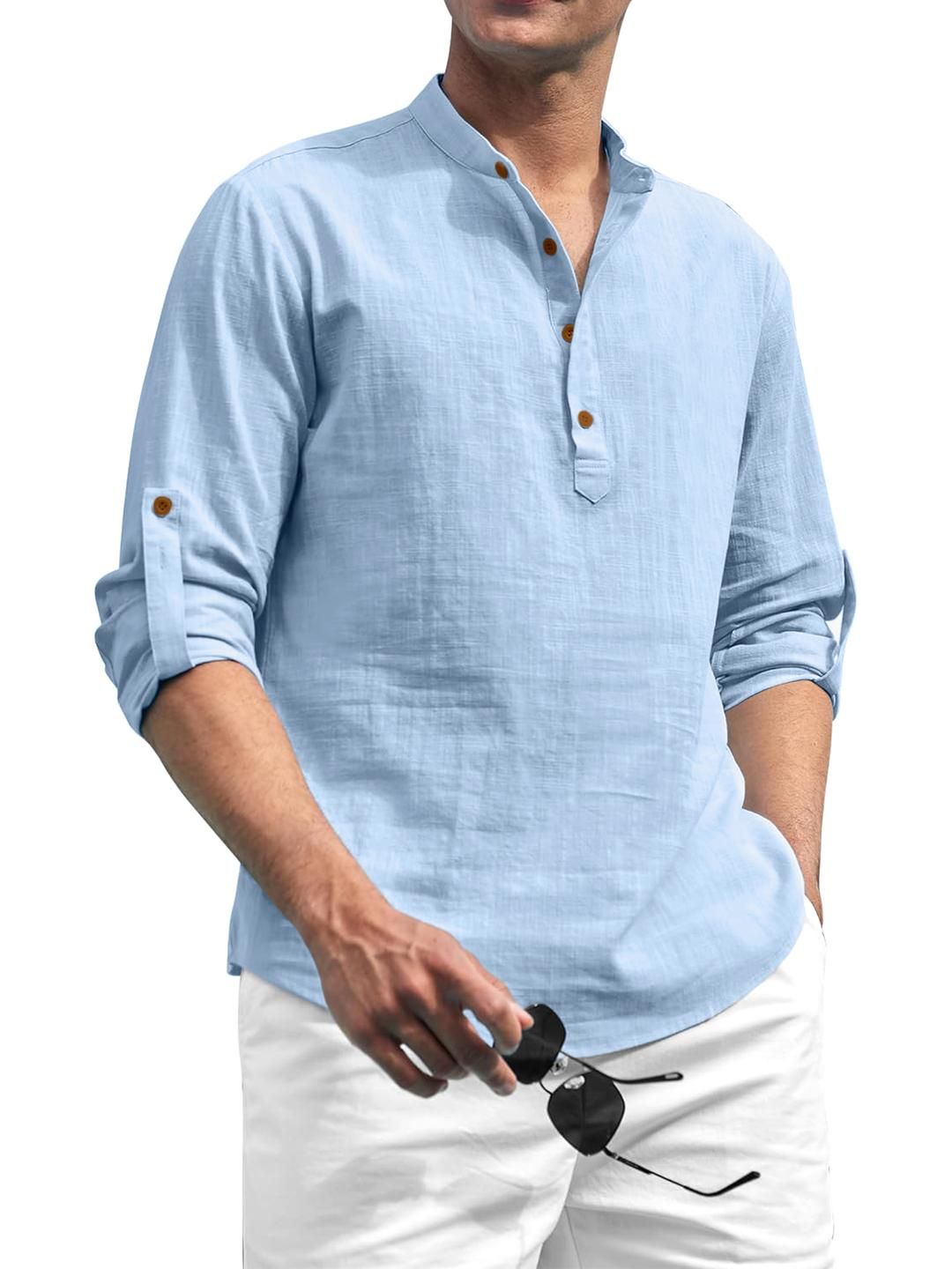 Fifth U Men Turquoise Blue Kurta-picture-35