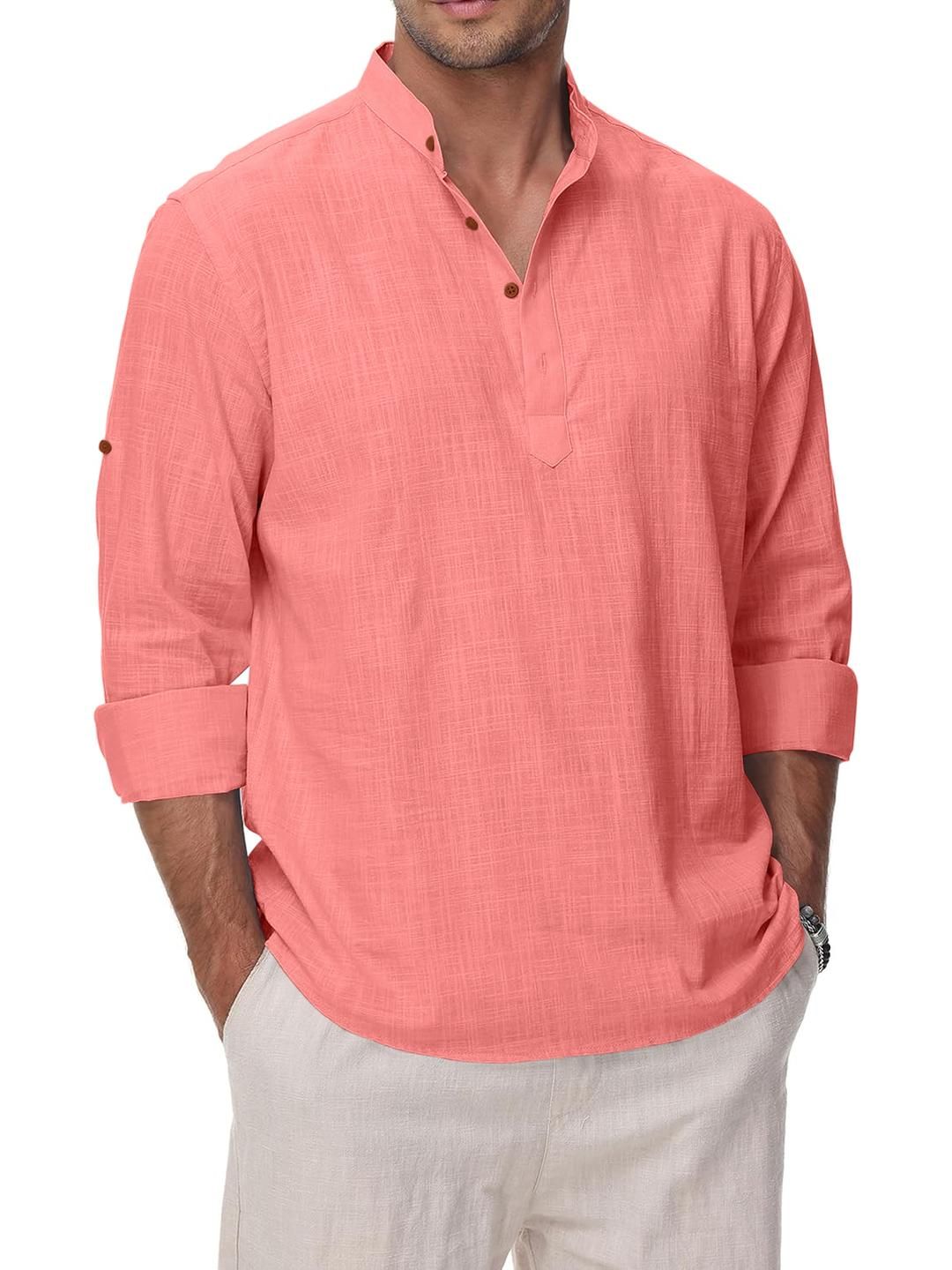 Fifth U Men Peach Kurta-picture-28