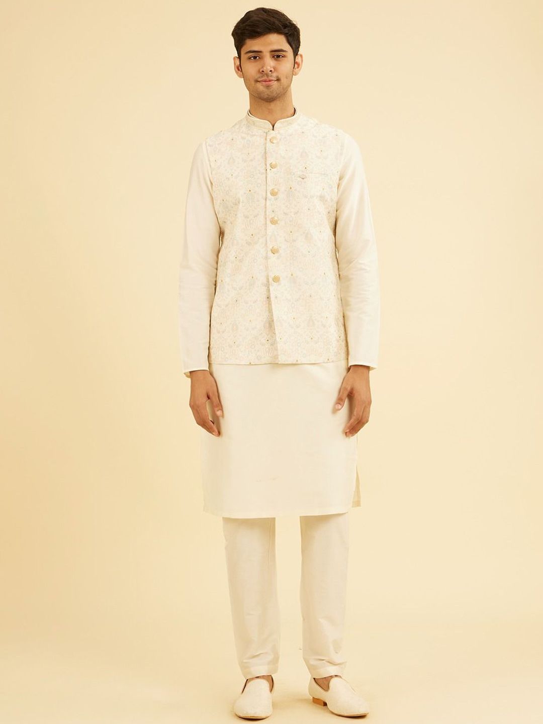 Manyavar Men Printed Nehru Jacket-picture-35