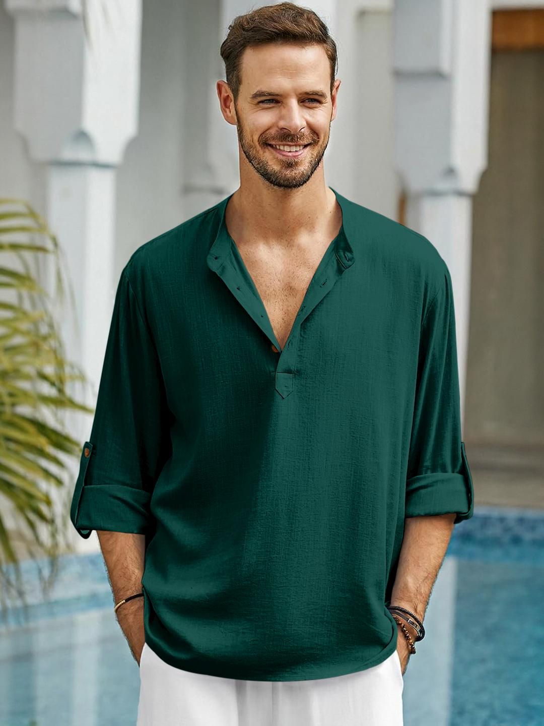 Fifth U Men Green Kurta-picture-24