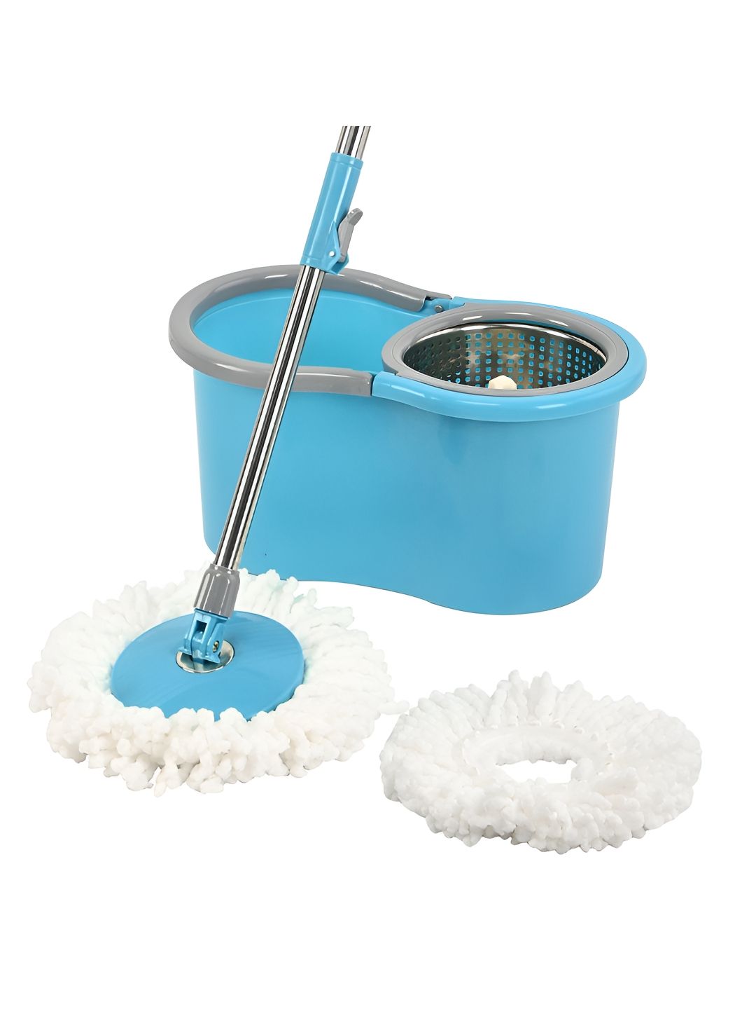 RUBOXA Blue Solid Plastic Bath Accessories Set