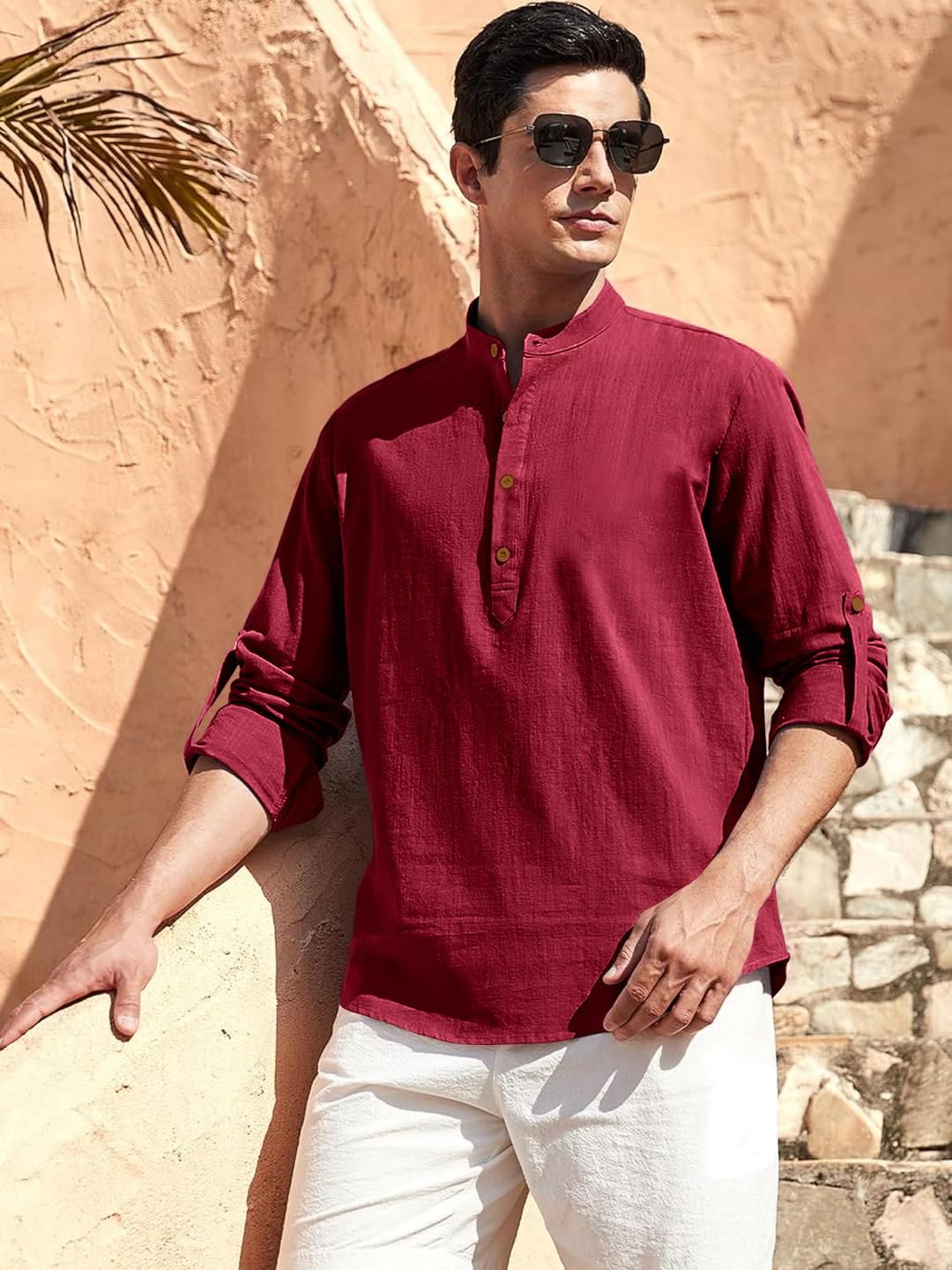 Fifth U Men Maroon Kurta-picture-47