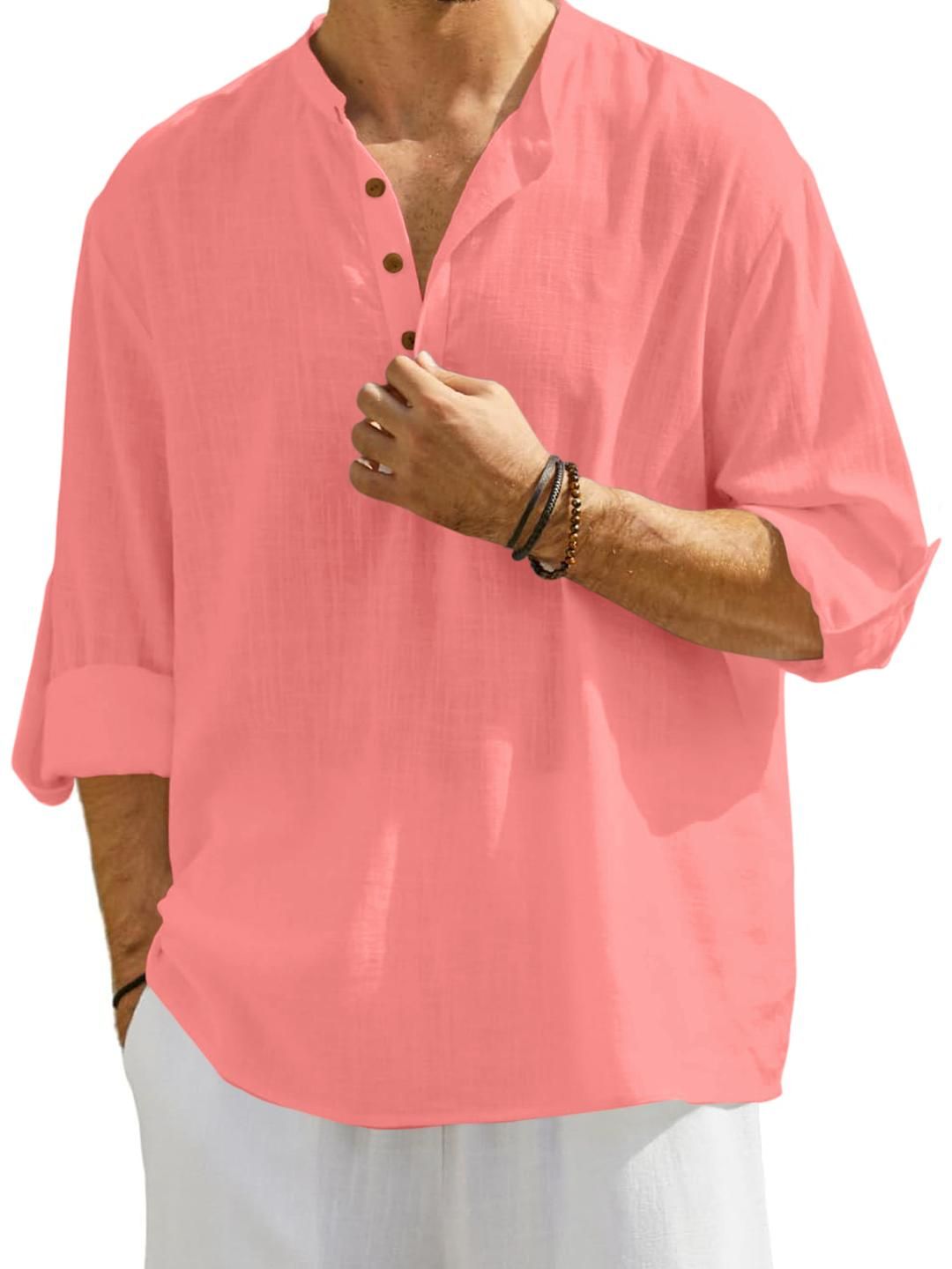 Fifth U Men Peach Kurta-picture-25