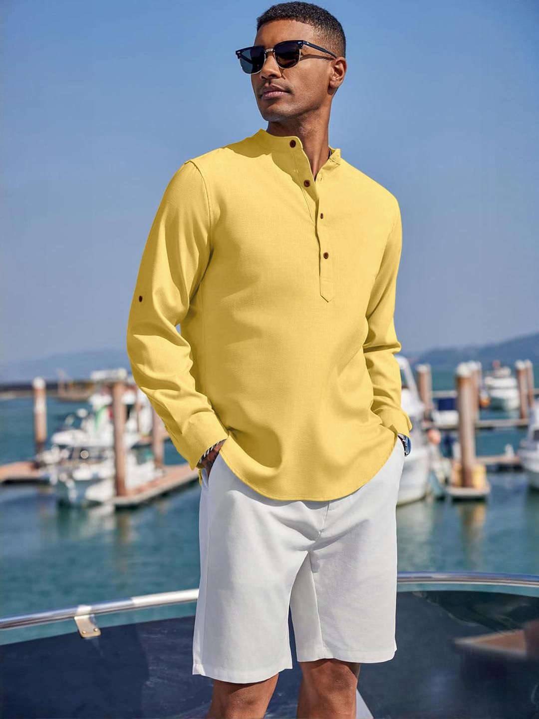 Fifth U Men Yellow Kurta-picture-14