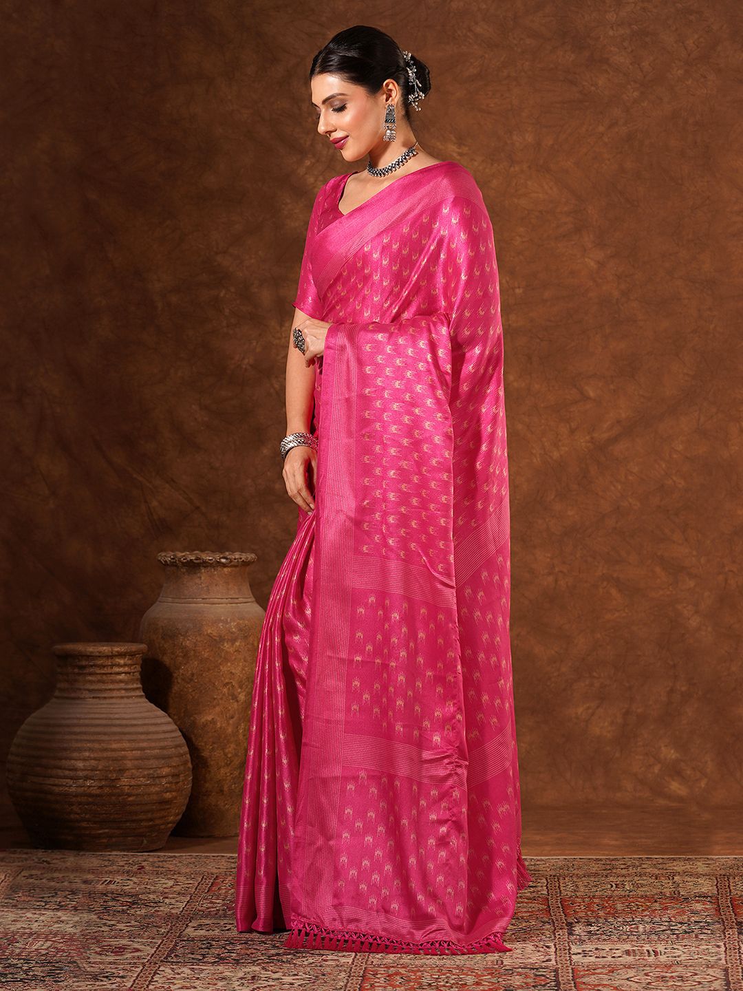 KALINI Ethnic Motifs Printed Saree-image-4