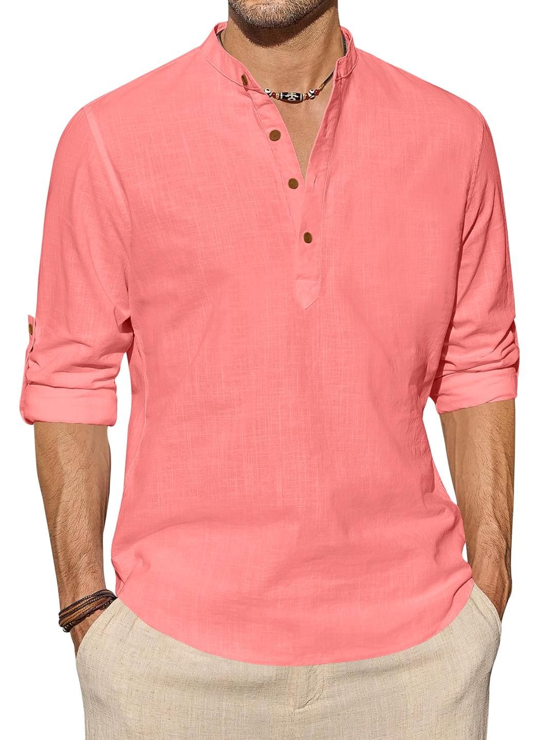 Fifth U Men Peach Kurta-picture-27