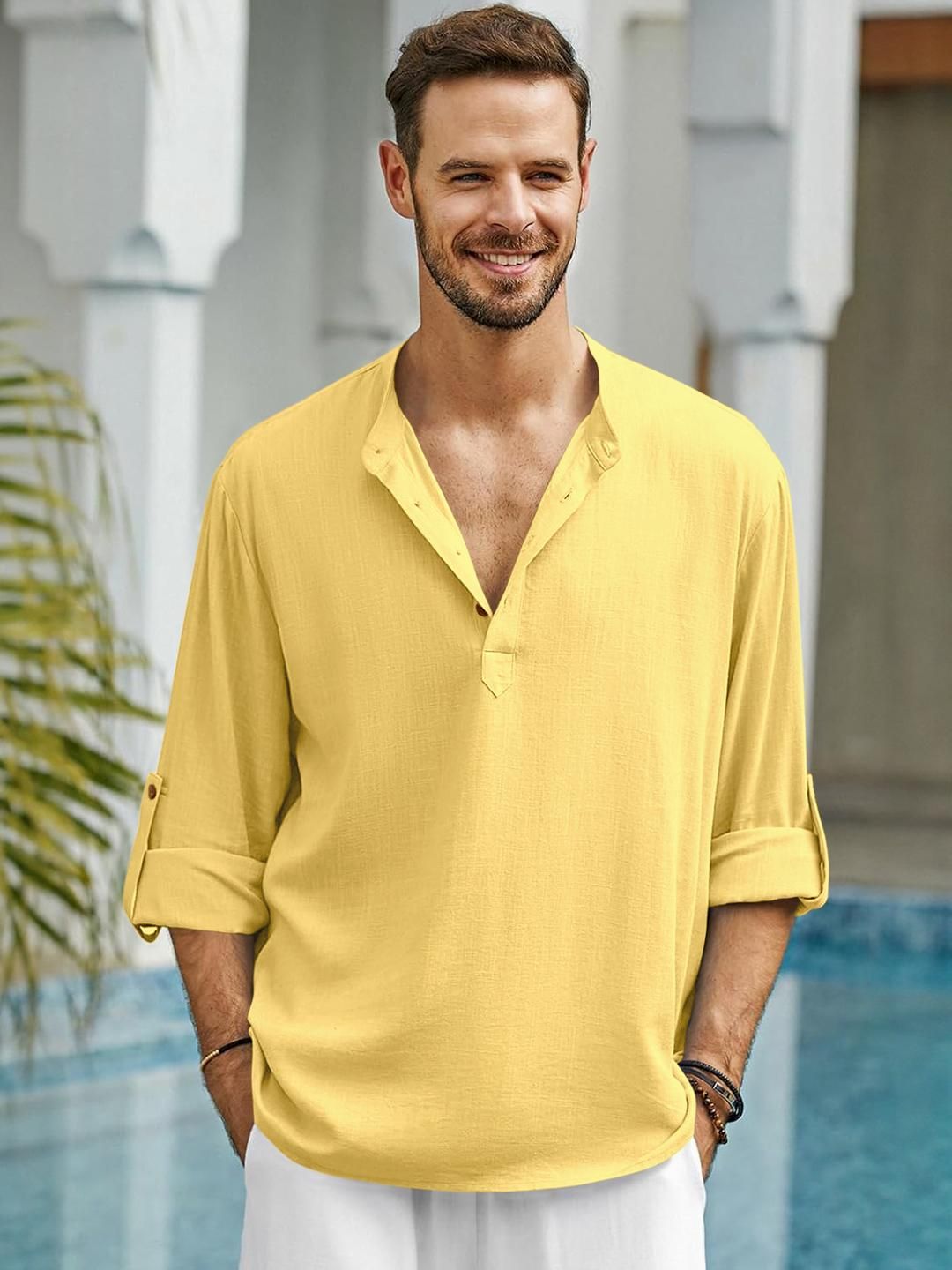 Fifth U Men Yellow Kurta-picture-35