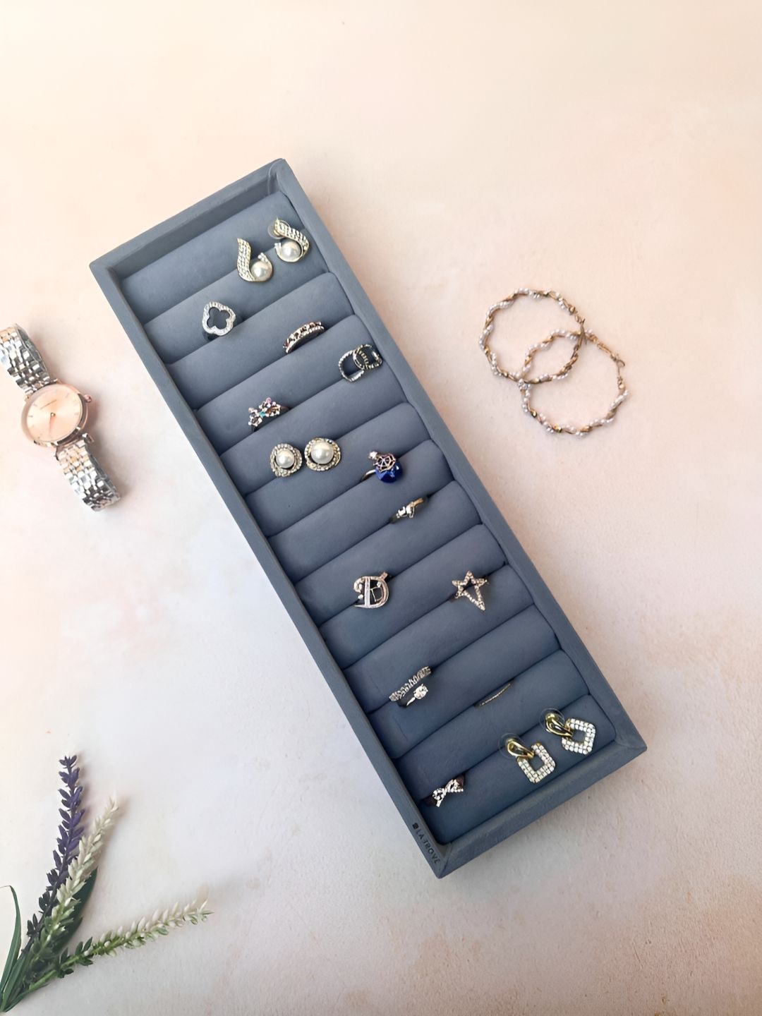 La Trove Grey Reusable Jewellery Organiser-image-26
