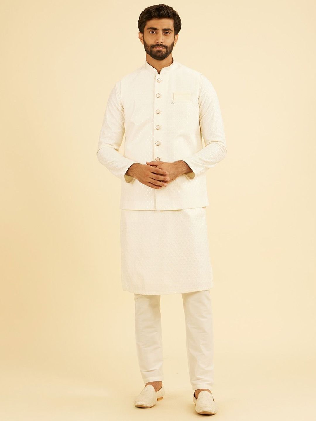 Manyavar Men Embroidered Nehru Jacket-picture-14