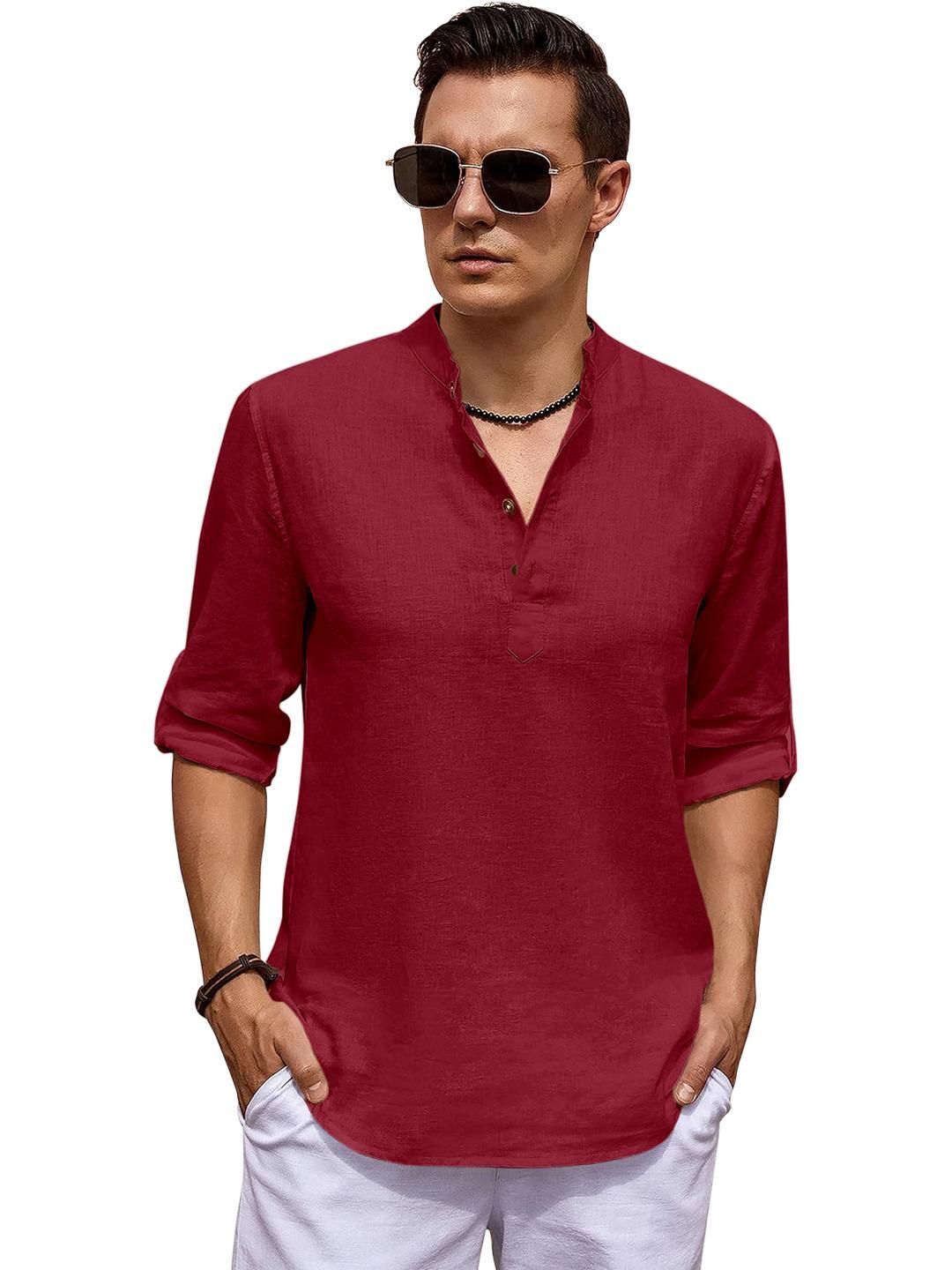 Fifth U Men Maroon Kurta-picture-15
