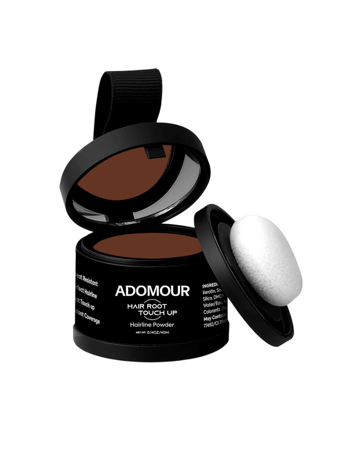 ADOMOUR Root Touchup Powder- 4 g- Dark Brown-image-34