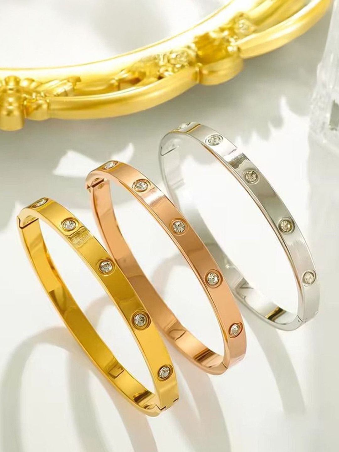 PASU FASHION Unisex 3 Bangle-Style Bracelet-image-28