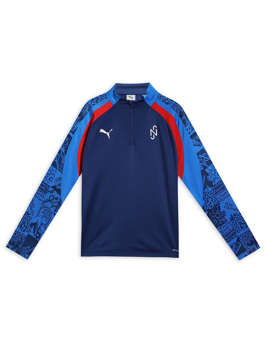 Puma Neymar Jr Playmaker Kids Printed Quarter Zip T-Shirt