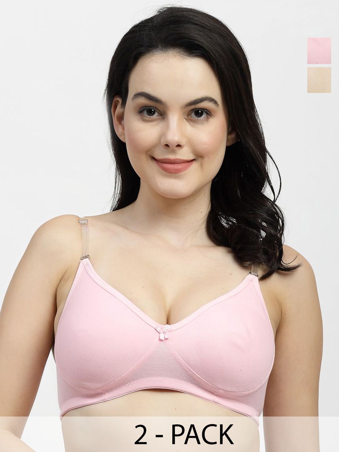 SHYAM SONS FLAIR Femina Women Pack of 2 Full Coverage Non Padded T-Shirt Bra