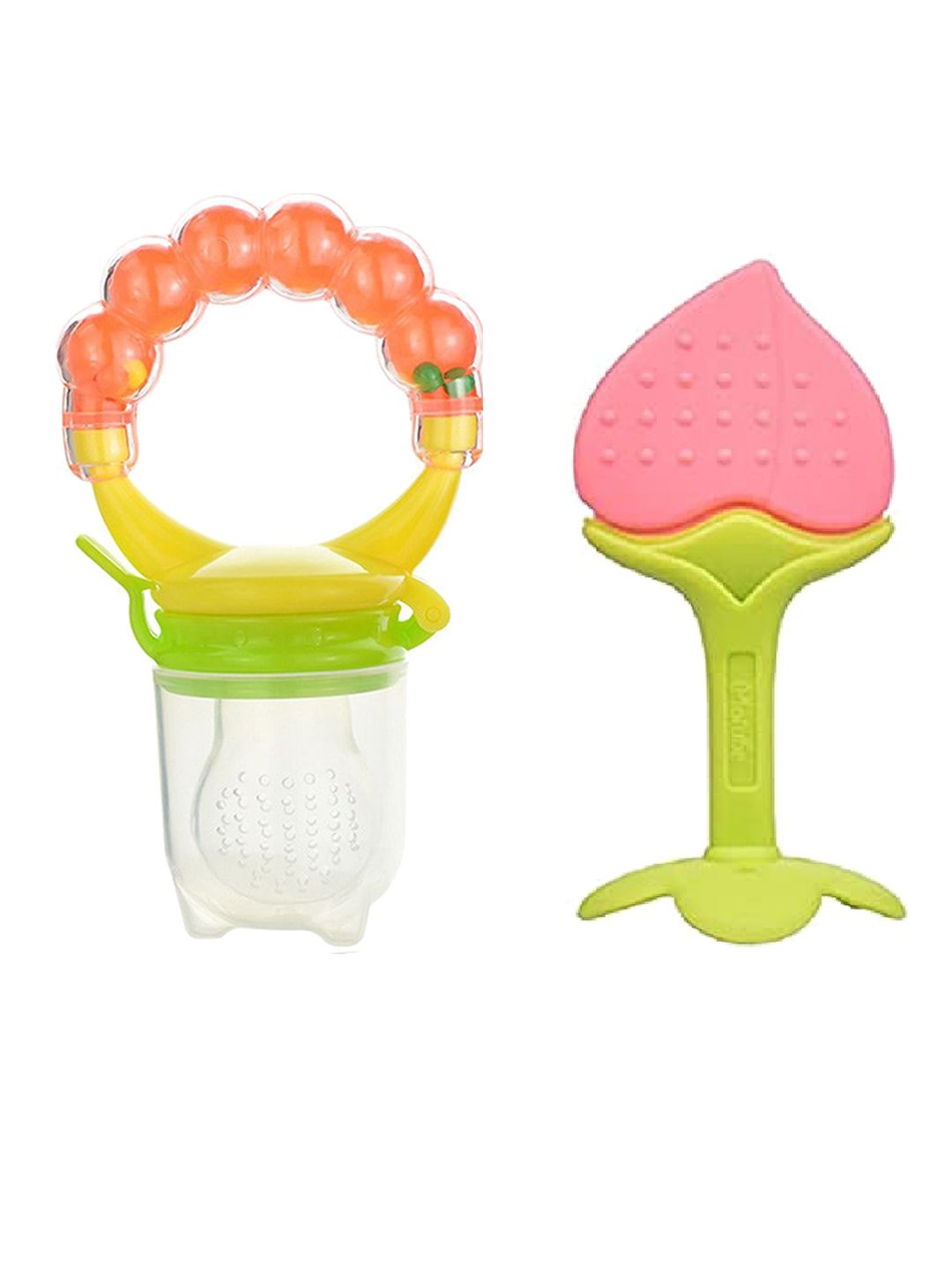 Kritiu Set Of 2 Textured Silicone Fruit Feeder & Stand Teether-image-34