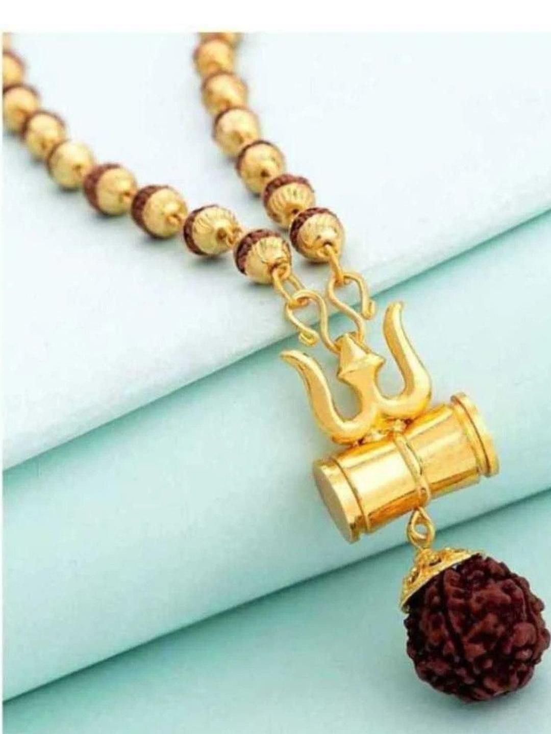Divine souvenirs Rudhraksh Studded Necklace-picture-18
