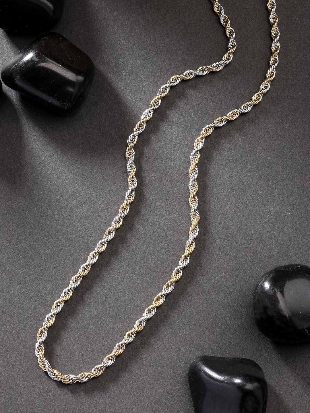 The Roadster Lifestyle Co Rhodium-Plated Textured Chain-picture-35