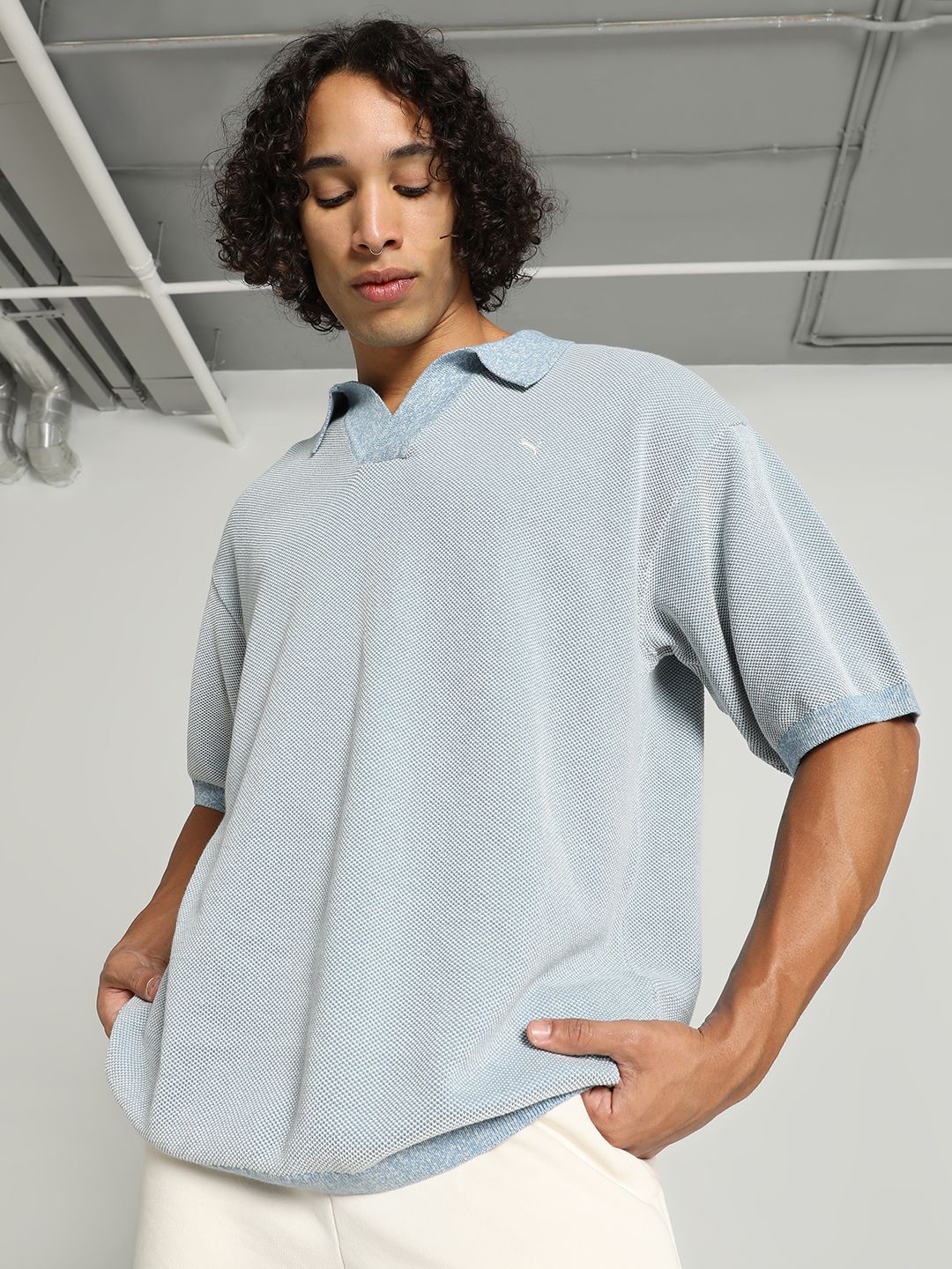 Puma Basketball Nostalgia Relaxed-Fit Polo Cotton T-shirt-image-23