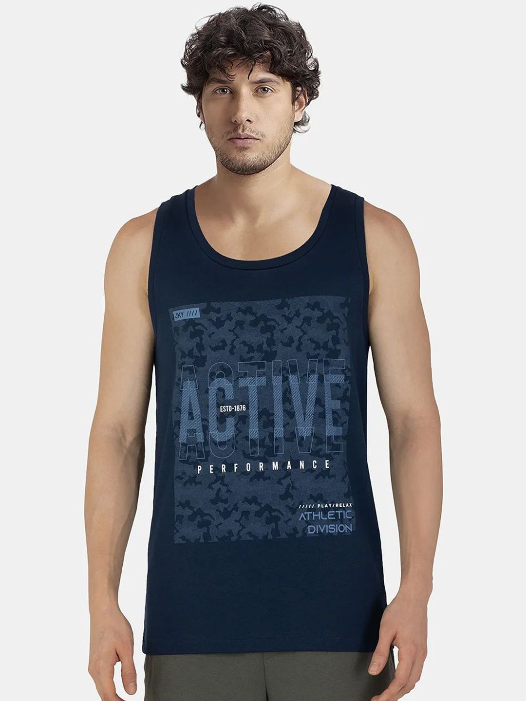 Jockey Super Combed Cotton Rich Graphic Printed Tank Top - 9928-picture-34
