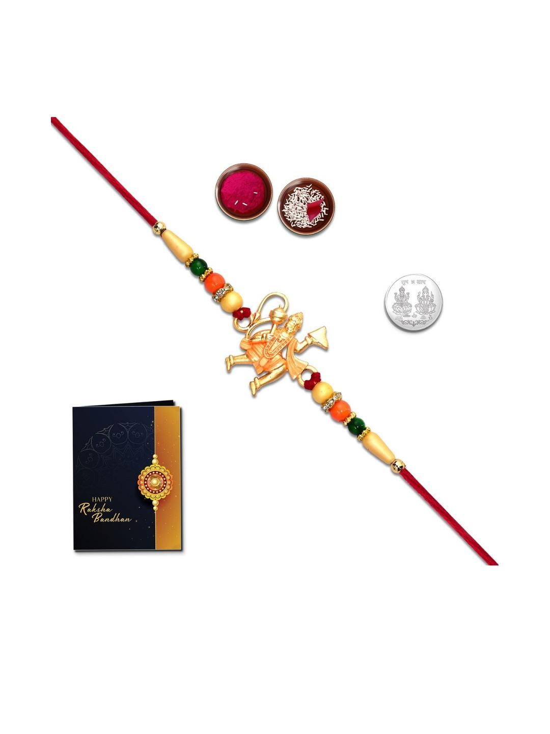 DeoDap Rakhi Combo With Roli Chawal Coin & Greeting Card-picture-27