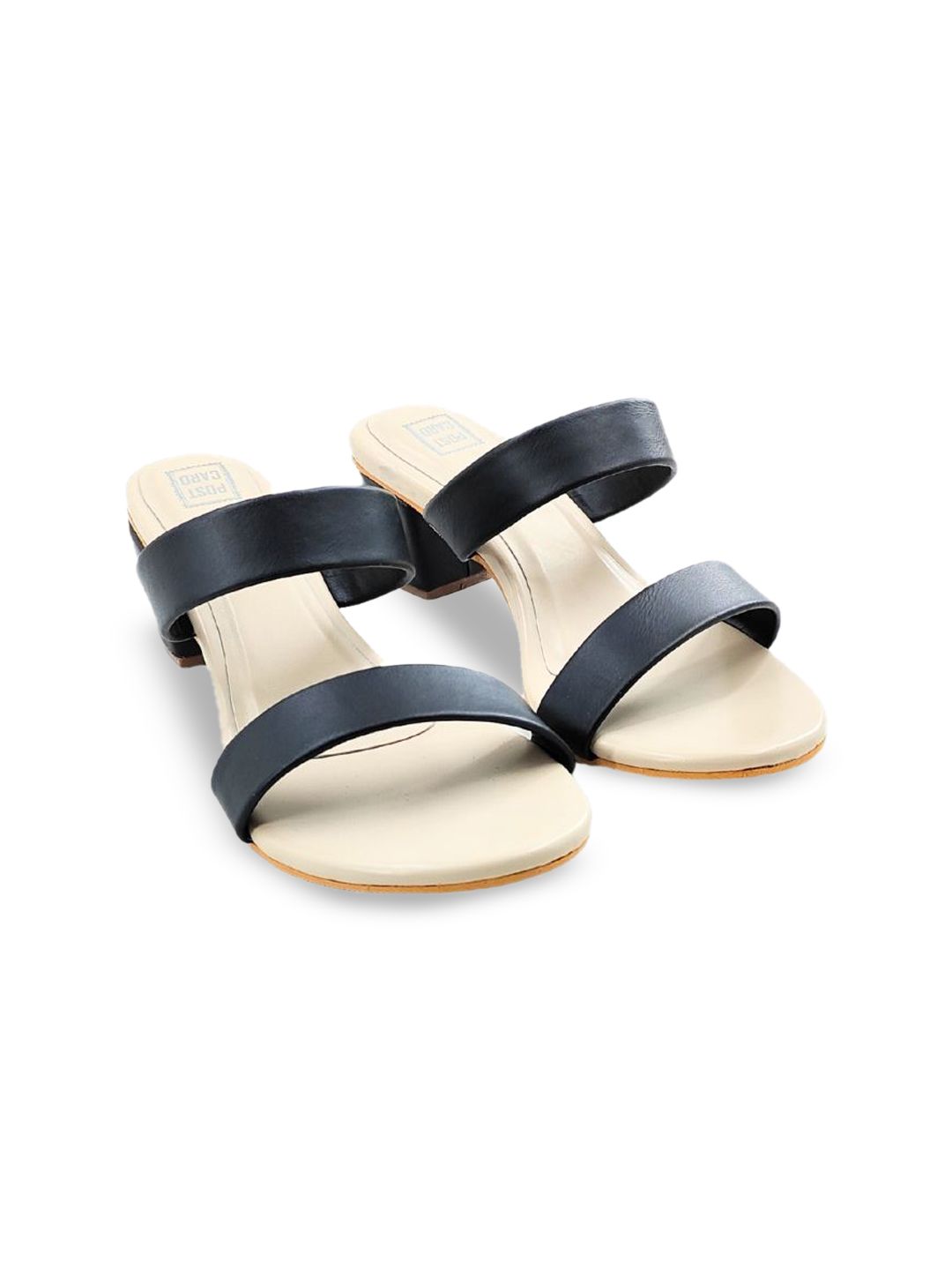 POSTCARD Women Striped Block Peep Toes-picture-12