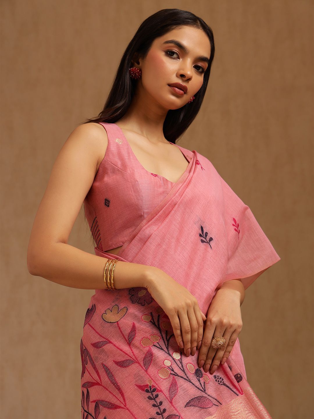 Soch Ethnic Motif Woven Design Festive Saree